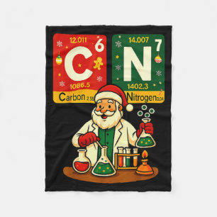 Hugvyn Science Christmas Carbon Nitrogen Six Seven Fleece Blanket