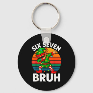 Hugvyn Six Seven 6 7 Meme Dabbing Elf Merry Christ Key Ring