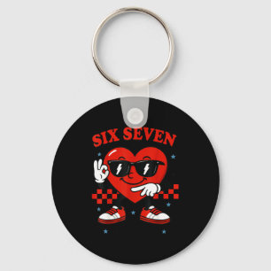 Hugvyn Six Seven Heart 6 7 Meme Boy Girl Funny Val Key Ring