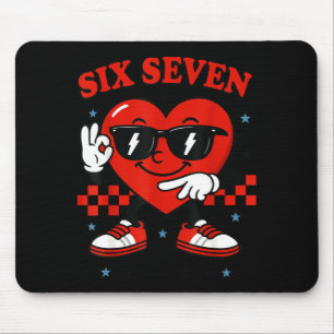 Hugvyn Six Seven Heart 6 7 Meme Boy Girl Funny Val Mouse Mat