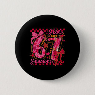 Hugvyn Six Seven Valentine 6 7 Meme Checkered Coqu Cm Round Badge