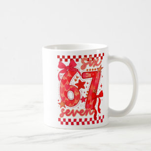 Hugvyn Six Seven Valentine 6 7 Meme Checkered Coqu Coffee Mug
