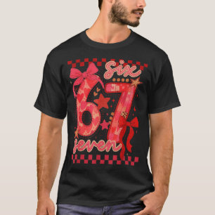 Hugvyn Six Seven Valentine 6 7 Meme Checkered Coqu T-Shirt
