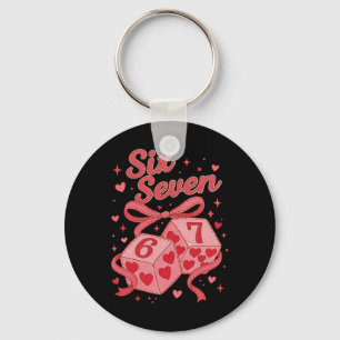 Hugvyn Six Seven Valentine Dice 6 7 Cherry Playing Key Ring