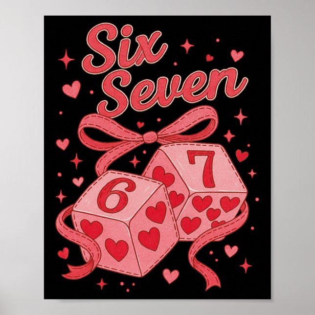 Hugvyn Six Seven Valentine Dice 6 7 Cherry Playing Poster (Front)
