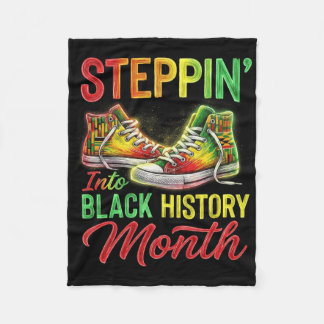 Hugvyn Stepping Into Black History Month Juneteent Fleece Blanket