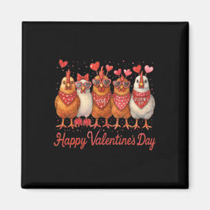 Hugvyn Valentine Chicken Heart Love Farm Hen Chick Magnet