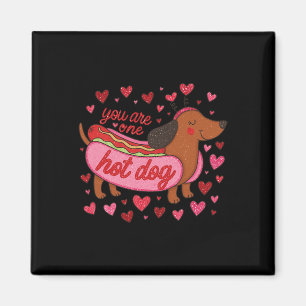 Hugvyn You Are One Hot Dog Valentine Dachshund Mam Magnet