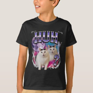 Huh Cat Chonky Meme Funny Confused Cat Meme Lovers T-Shirt