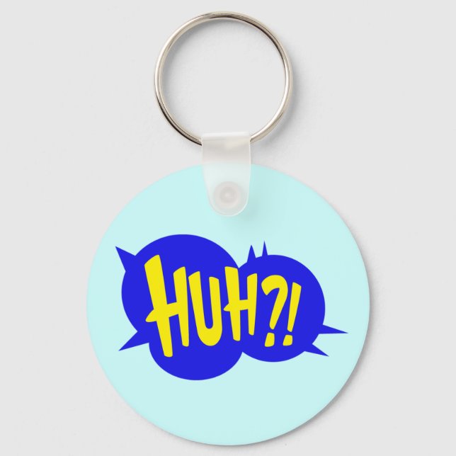 HUH! COMIC BOOK SPEECH BUBBLE KEY RING (Front)