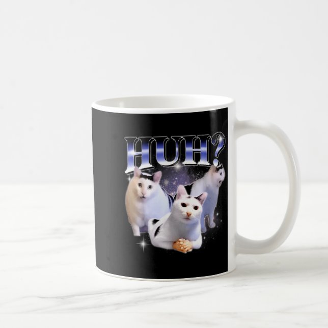 Huh Funny Dank Cat Stud Oddly Bootleg Specific Dan Coffee Mug (Right)