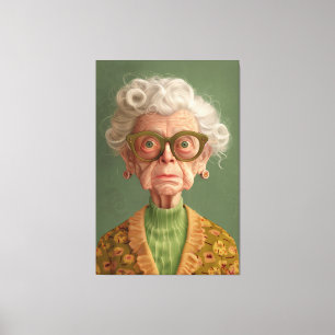 Huh? Grandma Portrait Canvas Print