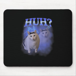 Huh Silly Cat Meme Funny Oddly Bootleg Specific Da Mouse Mat