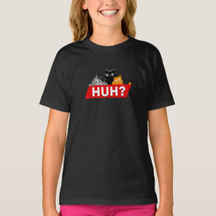 "Huh?" Silly Multicolor Cartoon Cats Meme T-Shirt