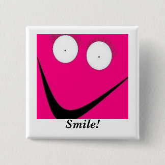 HUH, Smile! 15 Cm Square Badge