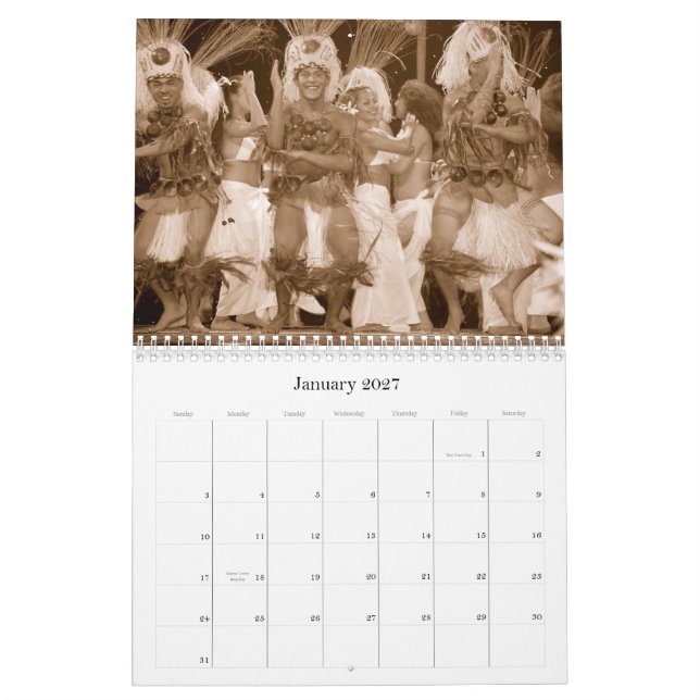Hui Tama Nui Calender Calendar (Jan 2027)