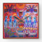 Huichol Ritual Peyote Ceremony Wall Clock