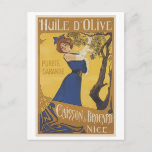 Huile D'Olive Vintage Ad Postcard