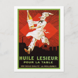 Huile Lesieur Vintage Ad Postcard