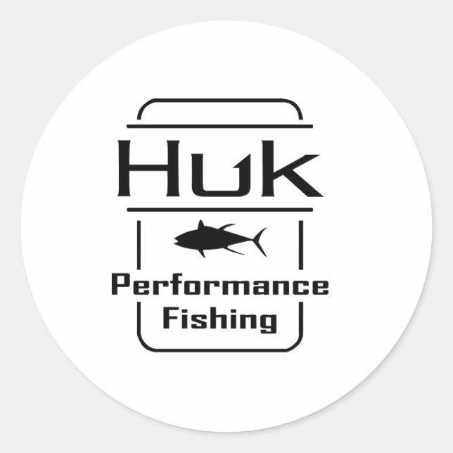 HUK Fishing Performance Classic Round Sticker (Front)