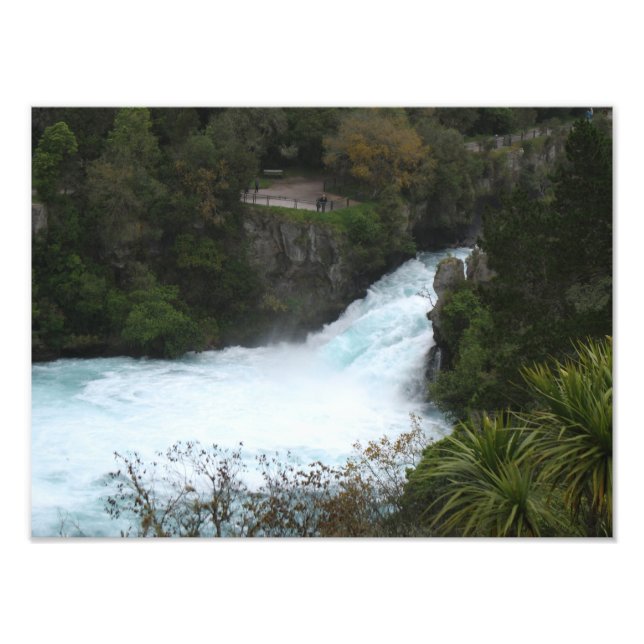 Huka Falls near Lake Taupo, New Zealand Photo Print (Front)