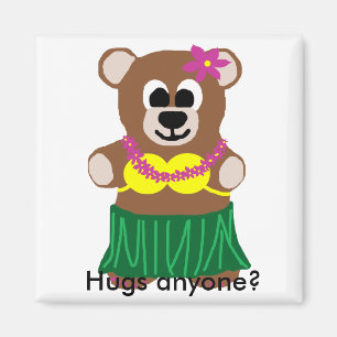 Hula bear, Hugs anyone? magnet