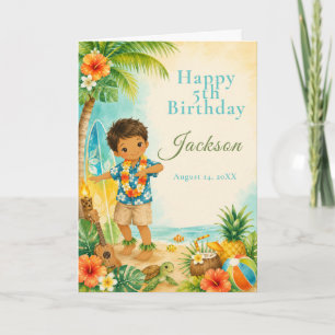 Hula Birthday Party Card