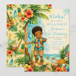 Hula Birthday Party Invitation