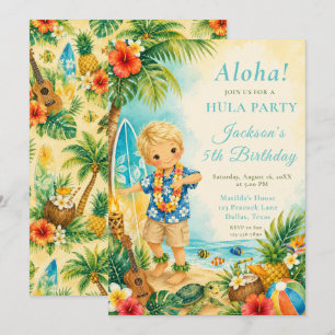 Hula Birthday Party Invitation