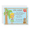 Hula Blonde Girl Luau Birthday Invitation