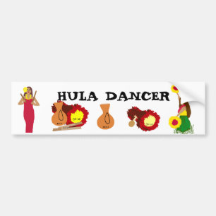 Hula Dance bumper sticker