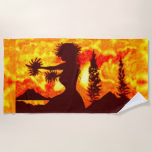 Hula Dancer Beach Towel
