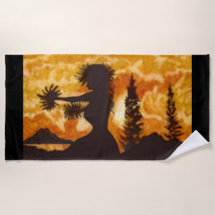 Hula Dancer Beach Towel