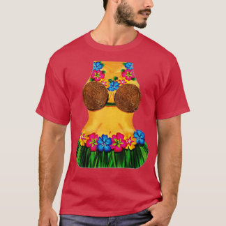 Hula Dancer Body Coconut Bra Luau Tiki Party T-Shirt