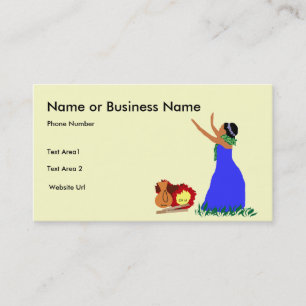 Hula dancer business card