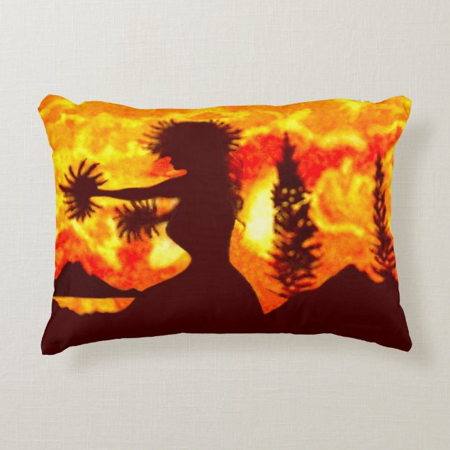 Hula Dancer  Decorative Cushion (Front)