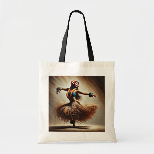 Hula Dancer Hawaii Tote Bag (Front)