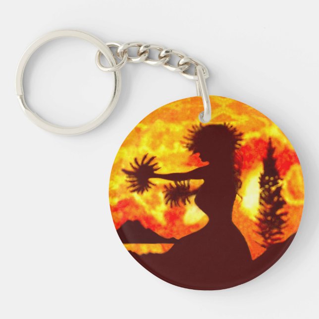 Hula Dancer  Key Ring (Front)
