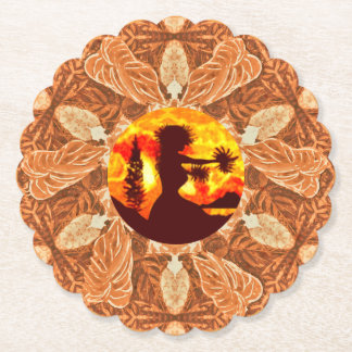 Hula Dancer Paper Coaster