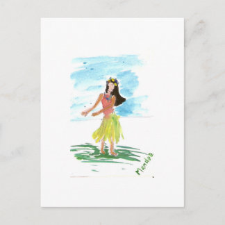 Hula Dancer Postcard