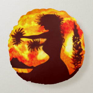 Hula Dancer Round Cushion