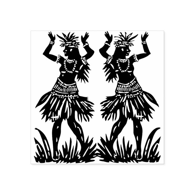 Hula Dancer Rubber Stamp   (Imprint)