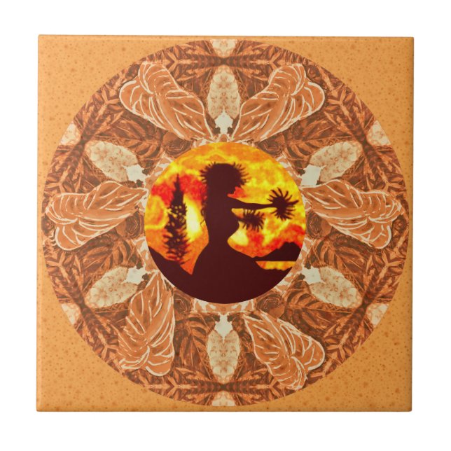 Hula Dancer  Tile (Front)