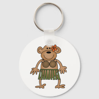 Hula Dancing Monkey Key Ring