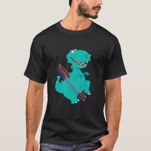 Hula Dino Dinosaur Hooping Training Fitness Acroba T-Shirt