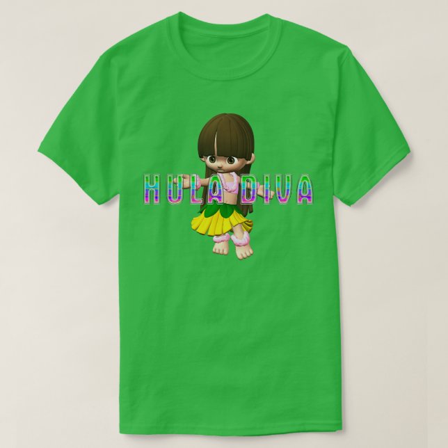 Hula Diva TShirt (Design Front)