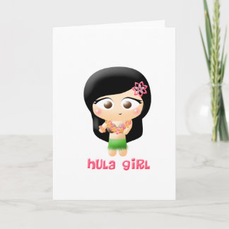 Hula Girl Card