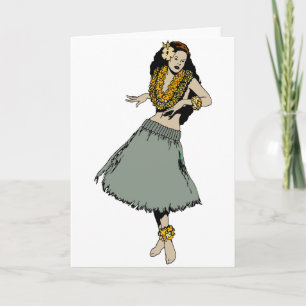 Hula Girl Card