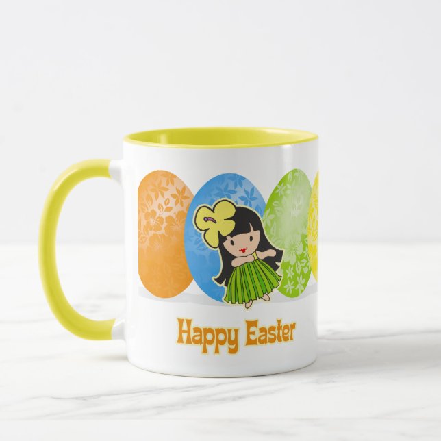 Hula Girl Easter Egg Mugs (Left)