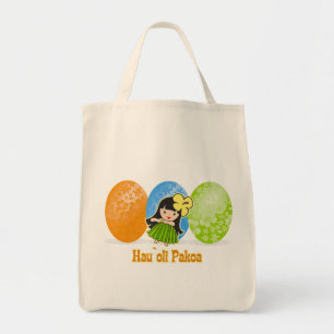 Hula Girl Easter Egg Tote Bags